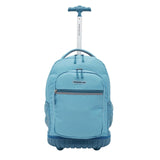 Travelers Club 18" Rolling Backpack with Shoulder Straps, Aqua | Backpacks4Less