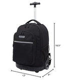Travelers Club 18" Rolling Backpack with Shoulder Straps, Black