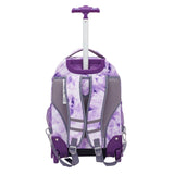 Travelers Club 18" Rolling Backpack with Shoulder Straps, Purple Tye