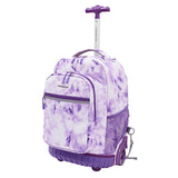 Travelers Club 18" Rolling Backpack with Shoulder Straps, Purple Tye