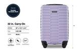 Travelers Club 22 - Inch Gilroy Rolling Hardside Carry - On Luggage, Heirloom Lilac