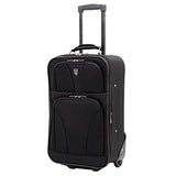 Travelers Club 3 Piece Bowman Luggage Set, Black Carry