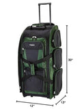 Travelers Club 30" Xpedition Rolling Duffel Bag, Forest Green