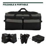 Travelers Club 36" Asgard 3 - Wheel Rolling Duffel Bag, Black