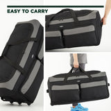 Travelers Club 36" Asgard 3 - Wheel Rolling Duffel Bag, Black