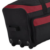 Travelers Club 36" Asgard 3 - Wheel Rolling Duffel Bag ,Black and Red