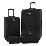 Travelers Club 4 Piece Soulana Luggage & Travel Set, Black