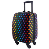 Travelers Club 5 Piece Kids' Luggage Set, Black Polkadot