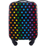 Travelers Club 5 Piece Kids' Luggage Set, Black Polkadot
