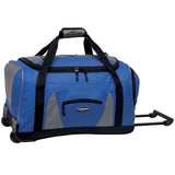 Travelers Club Adventure Travel Rolling Duffel Bag, Navy Blue, 22-Inch