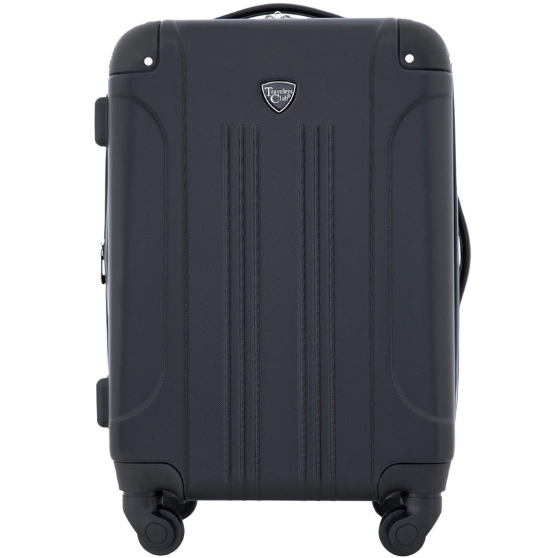 Travelers Club Chicago Hardside Expandable Spinner Luggage, Black, 22" Carry - On