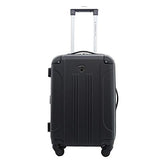 Travelers Club Chicago Hardside Expandable Spinner Luggage, Black, 3 Piece Set