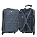 Travelers Club Chicago Hardside Expandable Spinner Luggage, Black, 3 Piece Set