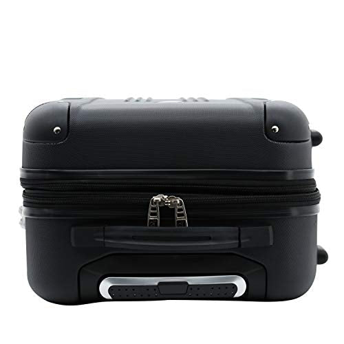 Travelers Club Chicago Hardside Expandable Spinner Luggage, Black, 3 Piece Set