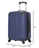 Travelers Club Chicago Hardside Expandable Spinner Luggage, Navy Blue, 22" Carry - On