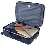 Travelers Club Chicago Hardside Expandable Spinner Luggage, Navy Blue, 22" Carry - On