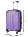 Travelers Club Chicago Hardside Expandable Spinner Luggage, Purple, 22" Carry - On