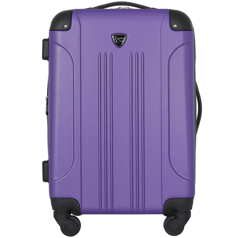 Travelers Club Chicago Hardside Expandable Spinner Luggage, Purple, 22" Carry - On