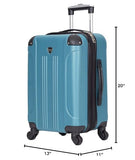Travelers Club Chicago Hardside Expandable Spinner Luggage, Teal, 3 Piece Set