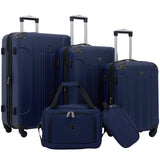 Travelers Club Chicago Hardside Expandable Spinner Luggages, Navy Blue, 5 Piece Set, TCL-77995-410