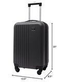 Travelers Club Cosmo Luggage, Charcoal Grey - 2 Piece Set (28"/20")