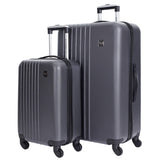 Travelers Club Cosmo Luggage, Charcoal Grey-2 Piece Set (28