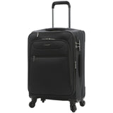 TRAVELERS CLUB Explorer 28" Suitcase Expandable Softside Spinner Check - in Luggage With 360 4 Wheel System - BLACK