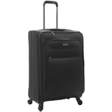 TRAVELERS CLUB Explorer 28" Suitcase Expandable Softside Spinner Check - in Luggage With 360 4 Wheel System - BLACK