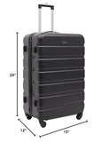 Travelers Club Harper Luggage, Black, 2 Piece Set