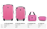 Travelers Club Midtown Hardside 4 - Piece Luggage Travel Set, Bubble Gum