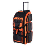 Travelers Club Xpedition 30 Inch Multi - Pocket Upright Rolling Duffel Bag, Bright Orange, 30'' Suitcase (85130 - 820)