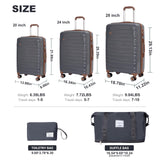 Travelhouse 5 Piece Luggage Sets with Spinner Wheels, Hardshell PP Suitcase Set with Tsa Lock, Lightweight Hardside Travel Suitcases with Waterproof Duffle Bag for Men Women