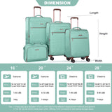 Travelhouse Luggage Set, Softside Suitcase 4 - Piece (16/20/24/28), Expandable Lightweight Luggage Sets with Duffel Travel Bag,Suitcase with Double Spinner Wheels