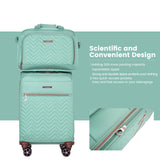 Travelhouse Luggage Set, Softside Suitcase 4 - Piece (16/20/24/28), Expandable Lightweight Luggage Sets with Duffel Travel Bag,Suitcase with Double Spinner Wheels