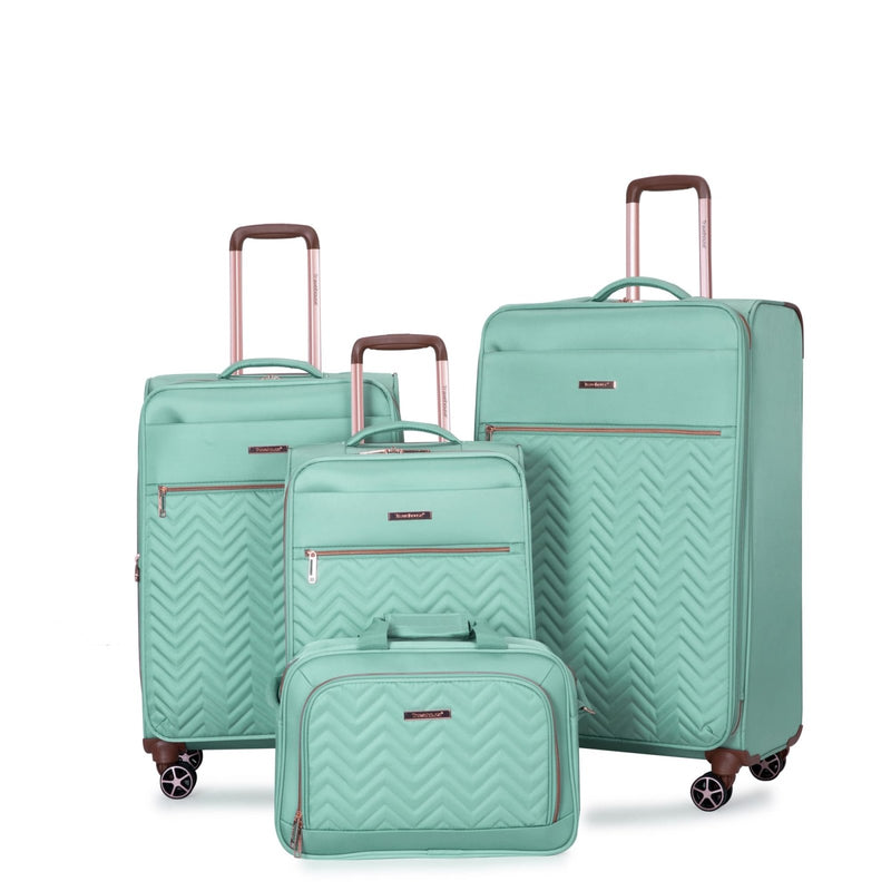 Travelhouse Luggage Set, Softside Suitcase 4 - Piece (16/20/24/28), Expandable Lightweight Luggage Sets with Duffel Travel Bag,Suitcase with Double Spinner Wheels