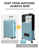 Travelkin Clear Luggage Cover Protectors For Suitcase Transparent TPU Suitcase Cover Protector Fit 18 - 32 Inch Luggage