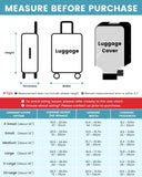 Travelkin Clear Luggage Cover Protectors For Suitcase Transparent TPU Suitcase Cover Protector Fit 18 - 32 Inch Luggage