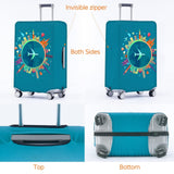 Travelkin Luggage Covers For Suitcase Tsa Approved,Suitcase Cover Protector Fit 18 - 32 Inch Luggage (Dreaming Blue, S)