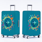 Travelkin Luggage Covers For Suitcase Tsa Approved,Suitcase Cover Protector Fit 18 - 32 Inch Luggage (Dreaming Blue, S)