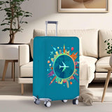 Travelkin Luggage Covers For Suitcase Tsa Approved,Suitcase Cover Protector Fit 18 - 32 Inch Luggage (Dreaming Blue, S)