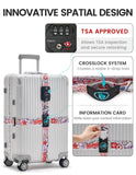 Travelkin Luggage Straps TSA Approved - Adjustable Cross Suitcase Straps with TSA Lock, Reinforced Buckle, Unique Pattern - Secure Heavy Duty Luggage Straps for Travel (Journey)