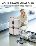 Travelkin Luggage Straps TSA Approved - Adjustable Cross Suitcase Straps with TSA Lock, Reinforced Buckle, Unique Pattern - Secure Heavy Duty Luggage Straps for Travel (Journey)