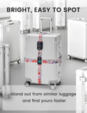 Travelkin Luggage Straps TSA Approved - Adjustable Cross Suitcase Straps with TSA Lock, Reinforced Buckle, Unique Pattern - Secure Heavy Duty Luggage Straps for Travel (Journey)