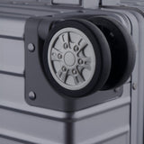 TRAVELKING All Aluminum Carry On Luggage Zipperless Hard Shell Luggage Case with TSA Lock Spinner Alloy Metal Suitcase (Grey, 20")