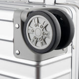 TRAVELKING All Aluminum Carry On Luggage Zipperless Hard Shell Luggage Case with TSA Lock Spinner Alloy Metal Suitcase (Silver, 20")