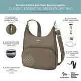 Travelon Anti - Theft Classic Essential Messenger Bag
