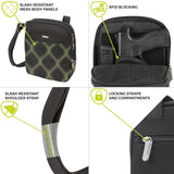 Travelon Anti - Theft Concealed Carry Slim Messenger Bag