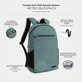 Travelon Anti - Theft Metro Backpack with RFID blocking pouch/NEW HARDWARE