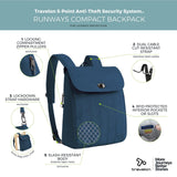 Travelon Anti - Theft Runways Compact Backpack