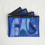 Travelon Set of 4 Mesh Pouches, Blue, 9.5 x 12.75 x 0.5